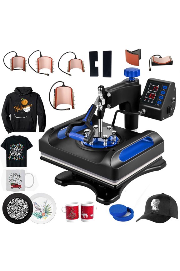 8 in 1 15"x15" T-shirt Sublimation Transfer Swing Away Heat Press Machine 110V