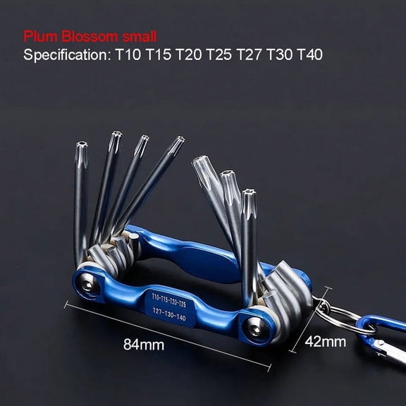 8-in-1 Allen Wrench Set, Portable Folding Hex Key Set, Metric Allen Key Multi Tool, 1.5-6mm Hex Wrench Kit with Carabiner, Compact Pocket Size Hex Tool for Bikes, Furniture & DIY Repairs