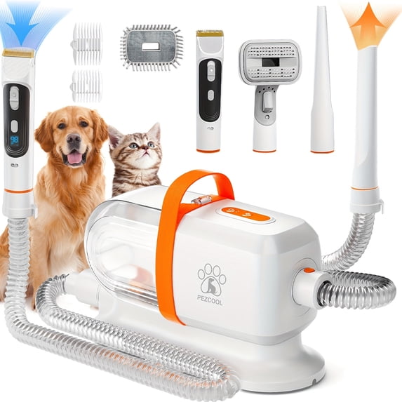 View of 8-in-1 Dog Grooming Vacuum - 74oz Cup w/ Dryer & 6 Tools - Low Noise ...