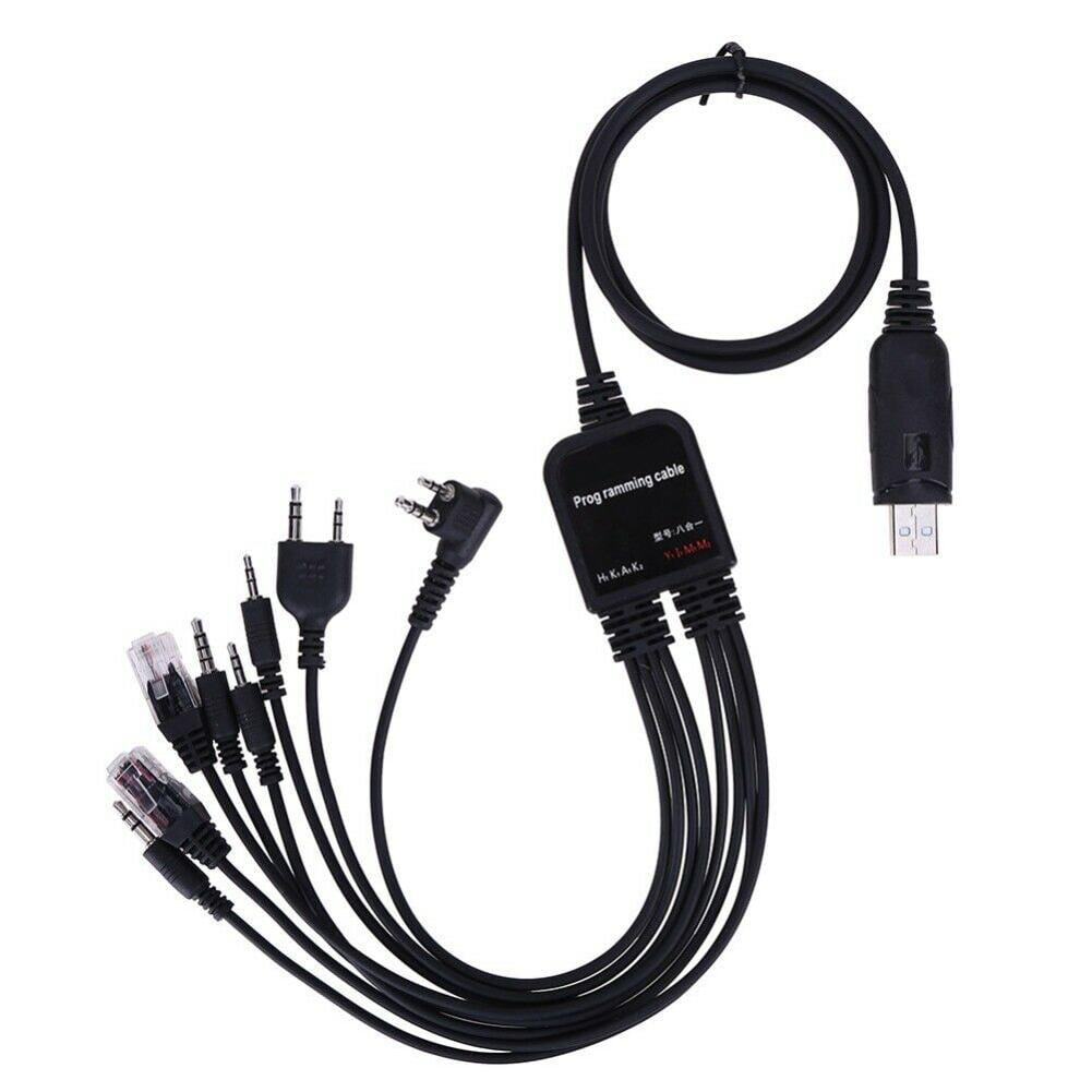 Flyer Usb Programming Cable 8 in 1 Function USB Programming Cable for Multiple Radios Accessory ...