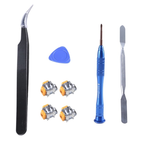 8 in 1 Hall Joystick Replacement Kit with Screwdriver & Pry Tool Accessory for PS5 Controller Enhances Gaming Precision