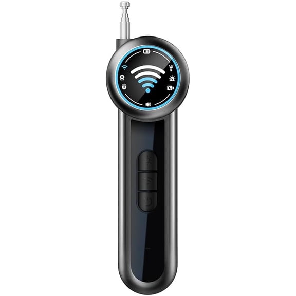 8-in-1 Hidden Camera Detector, Bug&Anti spy Detector,GPS Tracker Finder, RF Signal Detector with Telescopic Antenna, Infrared Lens Detection, Vibration & Sound Alerts, LED Flashlight