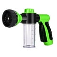 thumbnail image 1 of 8-in-1 High Pressure Garden Hose Nozzle – Adjustable Spray Nozzle with Soap Dispenser for Car Washing, Plant Watering & Patio Cleaning – 6-10M Range (ABS Plastic, 270g)​,Green, 1 of 1