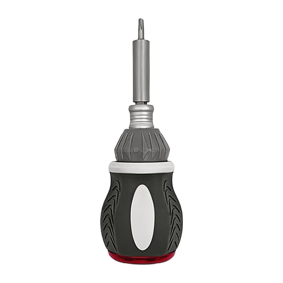 8-in-1 Magnetic Ratcheting Screwdriver Set with 180° Pivoting Head, Multi-Angle Hidden Bit Storage, Ergonomic Handle for Home Repair and DIY Projects