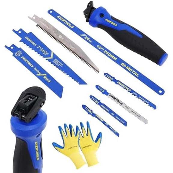 8-in-1 Multi-Blade Hand Saw, Small Hacksaw, Long Handsaws, Jab Saw, Mini Blade Quick-Change Mechanism for Cutting Drywall, Sheetrock, Wood, Metal, Plastic and Plywood.$$Tools & Hardware Other