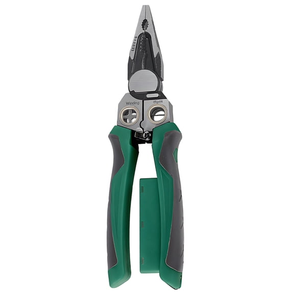8-in-1 Multi-function Pliers Wire Stripper with Voltage Tester, Heavy Duty Steel Electrical Tool, Ergonomic Wire Crimper Cutter for Stripping, Bending, Electrical Work, Overall 8.7 in, 0.79 lbs