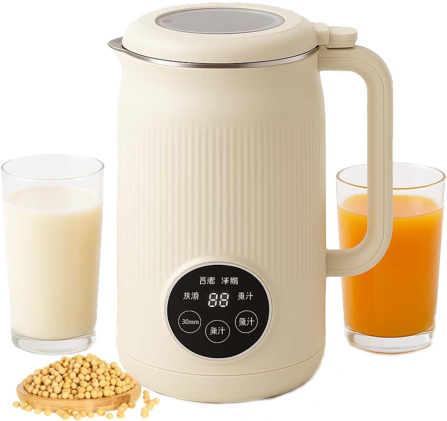 The 8-in-1 Multifunction Nut Milk & Juice Maker, 40oz Automatic Nut Milk Maker Blender for Soy Milk, Milkshakes, Juice,6 Hours Heat Preservation, Delay Start, Self-Cleaning (White)