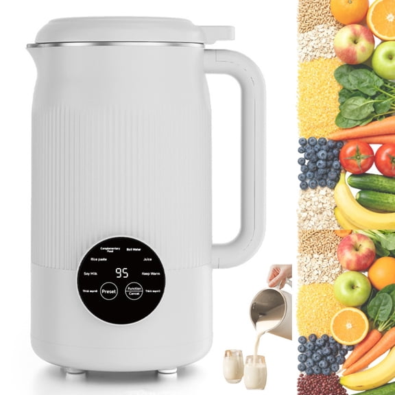 The 8-in-1 Multifunction Nut Milk & Juice Maker, Soy Milk Maker Machine for Homemade Plant-Based Almond, Oat, Coconut, Plant Based and Non Dairy Beverages, Smart Heating Delay Start