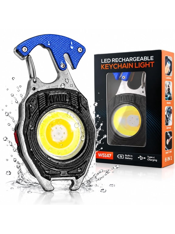 8-in-1 Multifunctional Keychain Flashlight, EDC Multitool