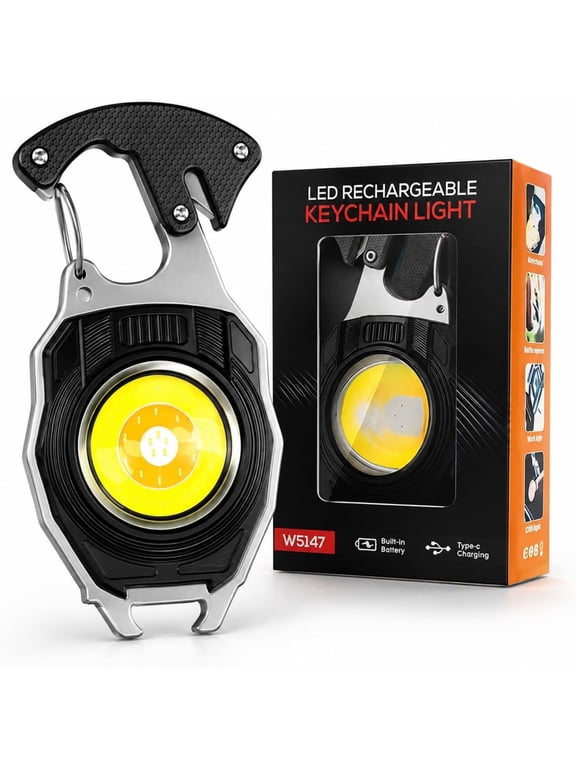 8-in-1 Multifunctional Keychain Flashlight, Pocket EDC Multitool,MIX-ALL