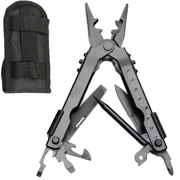 8-in-1 Multitool Pliers With Removable Clip, Stainless Steel Multi-Function Hand Tool For DIY Woodworking, Camping & Emergency Repair Silver