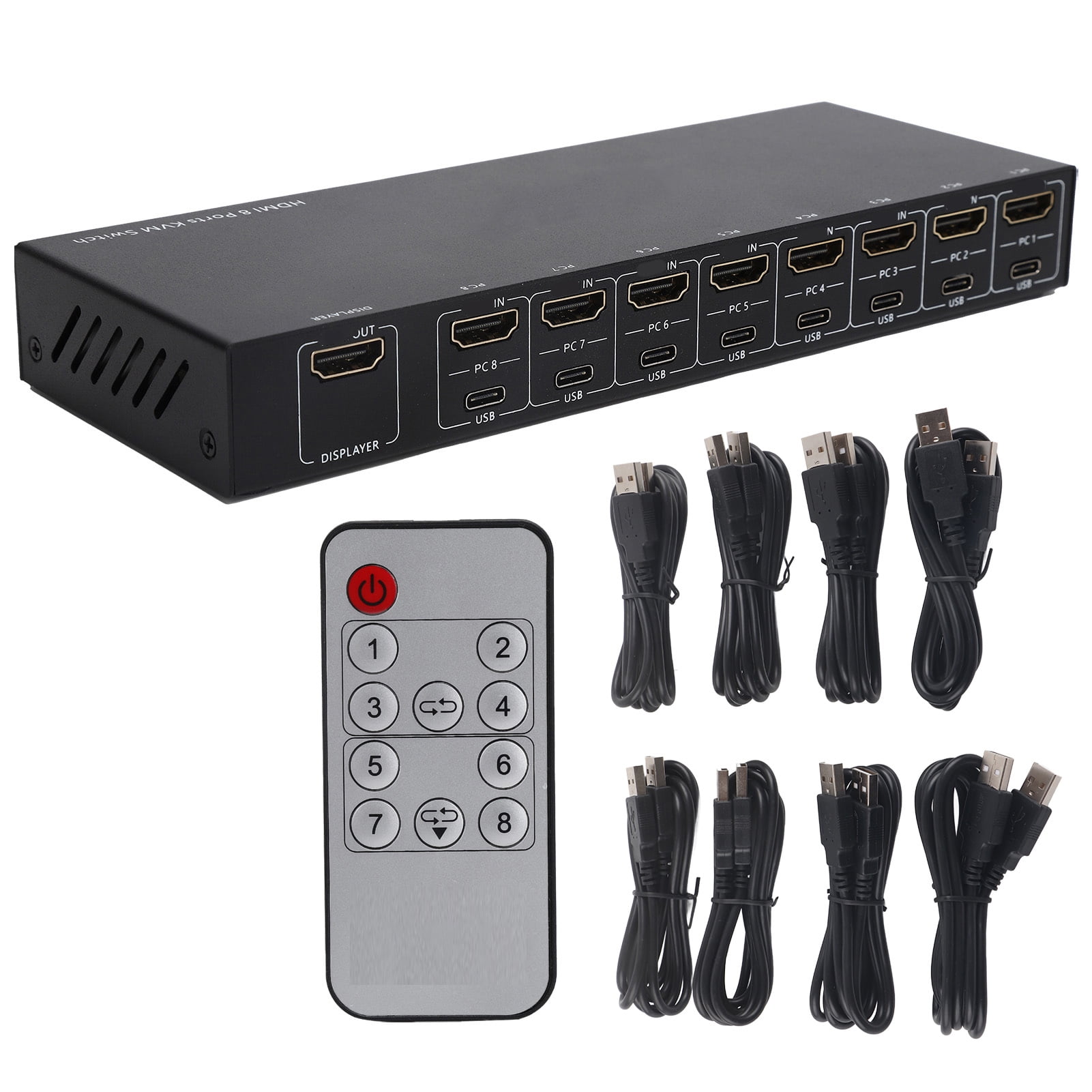 8 in 1 Out Switch High Definition Multimedia Interface Remote Control