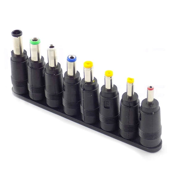8 in 1 Power Connector Tips 5.5x2.1mm Female to 5.5x2.5/5.5x2.1/6.3x3.0/6.4x4.4