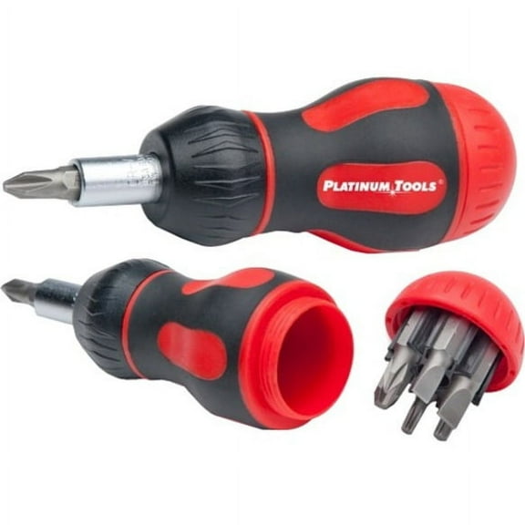 8-in-1 Ratcheted Stubby Screwdriver