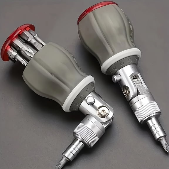 8-in-1 Ratcheting Multitool Screwdriver With Magnetic Tip - Perfect For DIY And Repair Projects