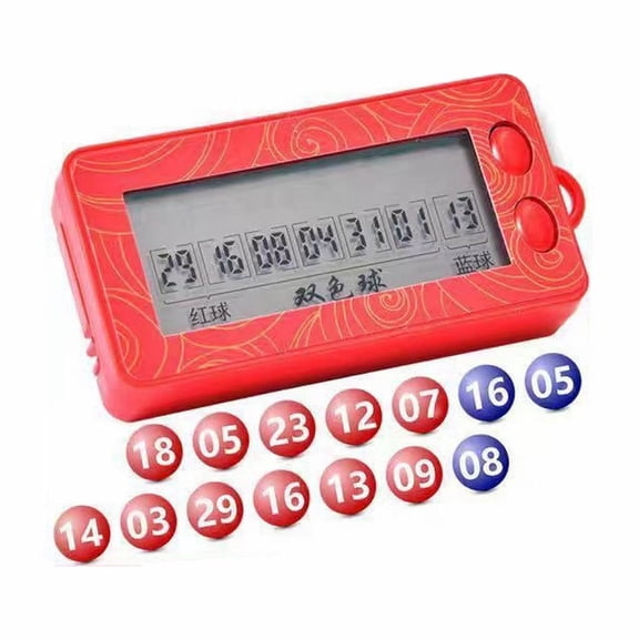 8 in 1 Red Fortune Lottery Machine Electronic Number Selector Portable Random Number Generator Bingo Sets