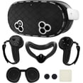 thumbnail image 1 of 8-in-1 Silicone Cover Set for Meta Quest 3s Accessories, VR Protective Cover Accessories for Oculus Quest 3S with Facial Interface, Shell Cover, Controller Grip Cover, Joystick Caps, 1 of 13