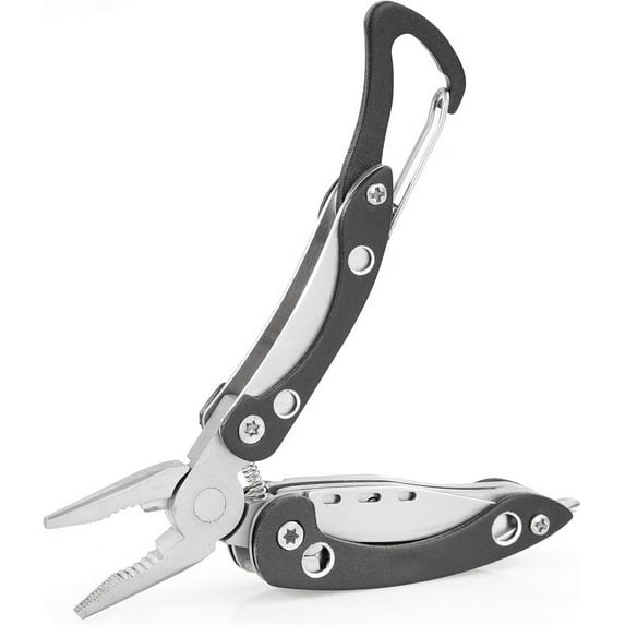 8-in-1 Small Multi-Function Knife ,Waterproof case Multi-Tool Mini ,Emergency Outdoor Portable Equipment Multi-Function Knife Pliers ,Black