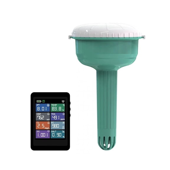 8 in 1 Smart Cl Chlorine Meter PH ORP EC TDS Salinity S.G Temp Meter Floating Swimming Pool Water ,Easy to Use