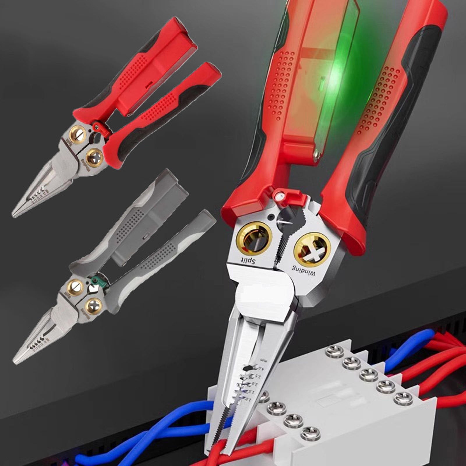 8-in-1 Stainless Steel Wire Stripper/Cutter - Multi-Tool for Electrical ...