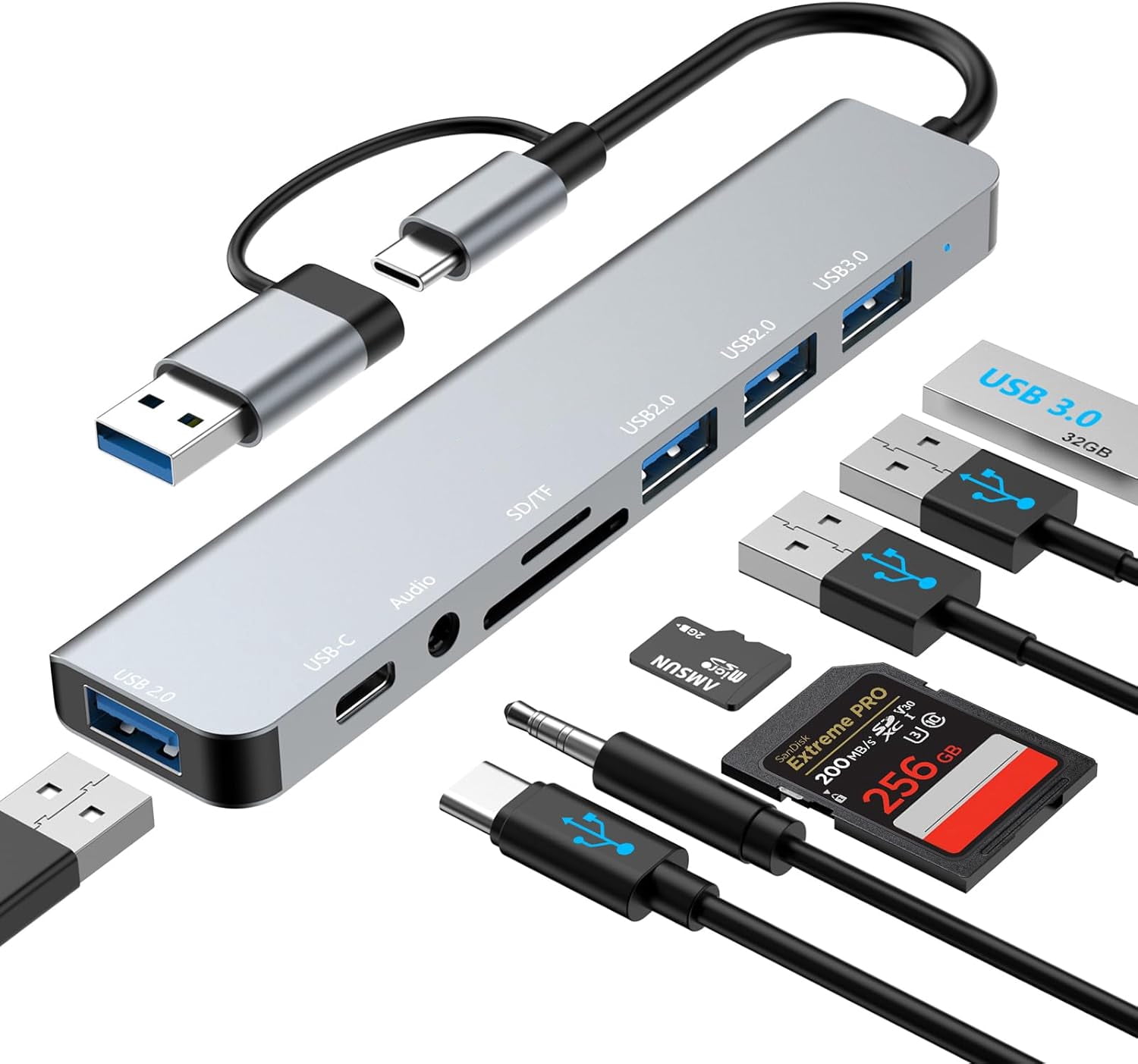 8-in-1 USB-C Adapter Compatible With Google Pixel Fold/Fold 9, 10 Pro ...
