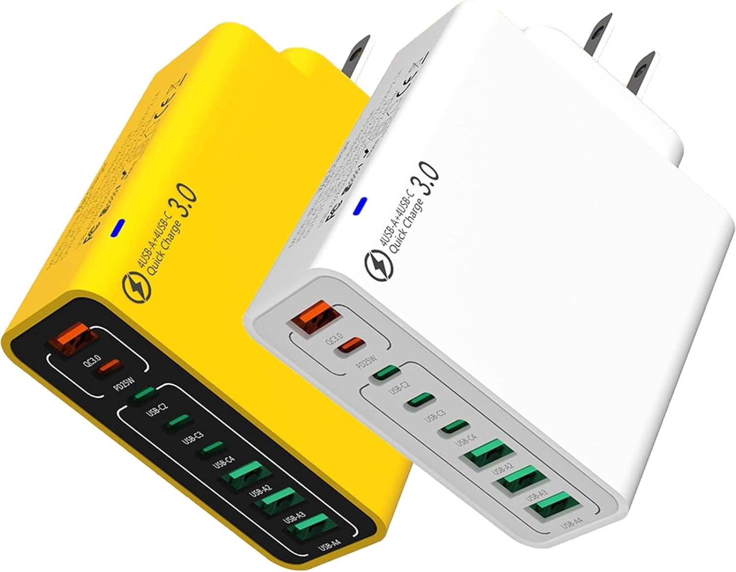 8 in 1 Waterproof Ports USB Fast Charger, Smart Safe Portable with ...