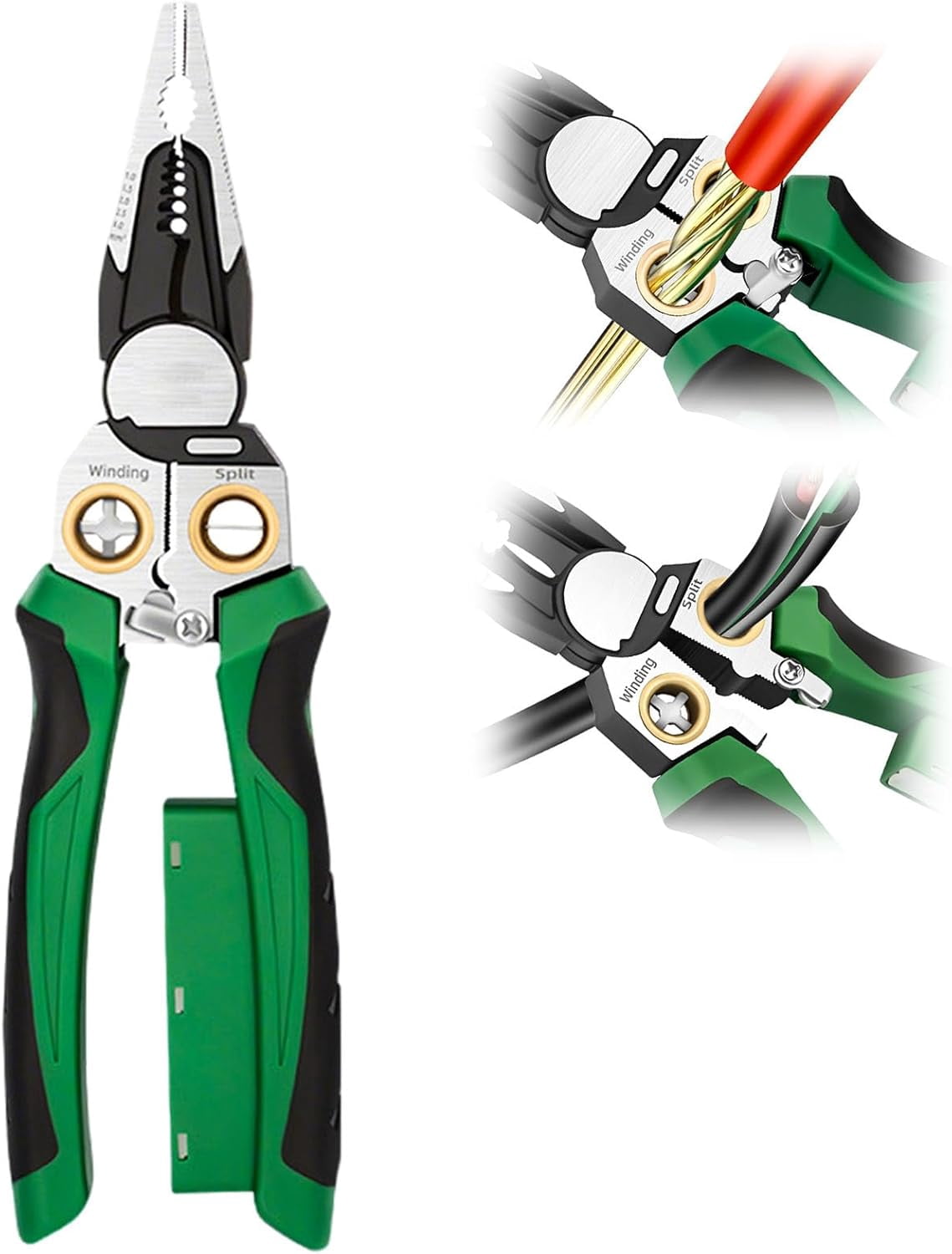 8-in-1 Wire Stripper with Voltage Tester, Multifunction Electrician ...