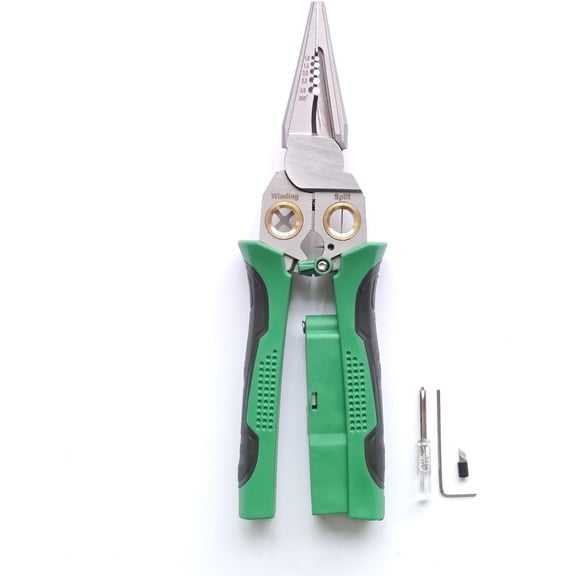 8 in 1 Wire  Stripper,Wire Looping Pliers With  Tester Multi-function Wire Clippers Detector , Heavy Duty 12-250V