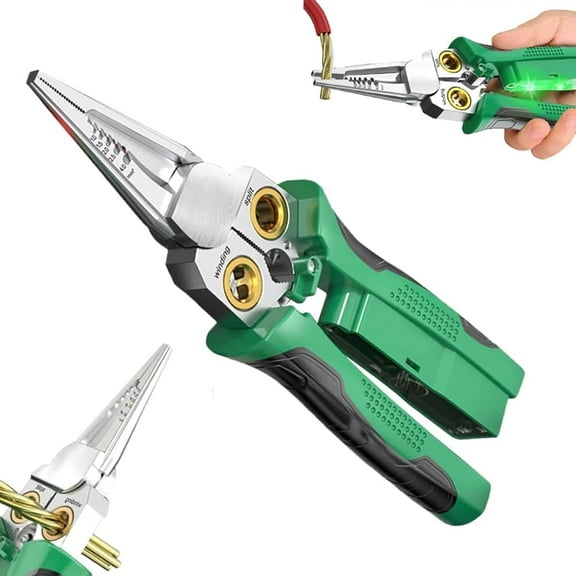 8 in 1 Wire Stripper with Voltage Tester, Multi-function Electric Wire Stripping Tool for Cutting and Pulling Pliers, Electrician Repair Tool