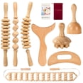 thumbnail image 1 of 8-in-1 Wooden Massage Tools Set, Body Massager Kit with Roller Stick, Cup, Gua Sha & Handheld Massagers, Home Spa Massage Set with Storage Bag & Manual, 1 of 7