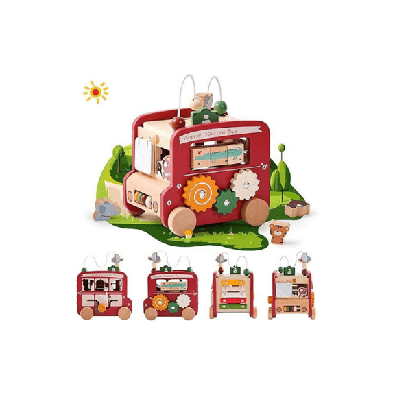 Etucdose 8-in-1 Wooden Montessori Activity Cube Toy for Toddlers 13