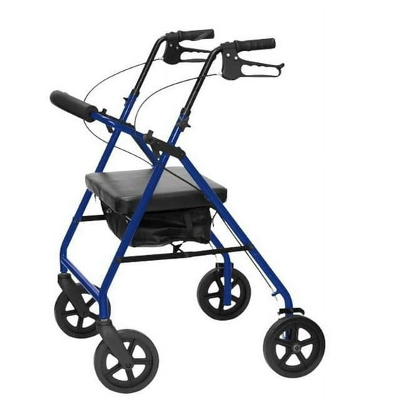 8 in. 400 lb Bariatric Aluminum Rollator Wheels, Blue