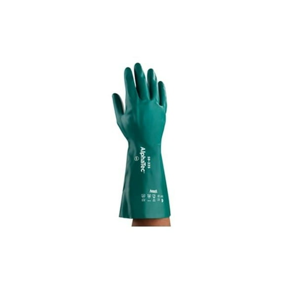 8 in. Alphatec Heavy-duty Nitrile Palm Gauntlet - Blue - 8 in.