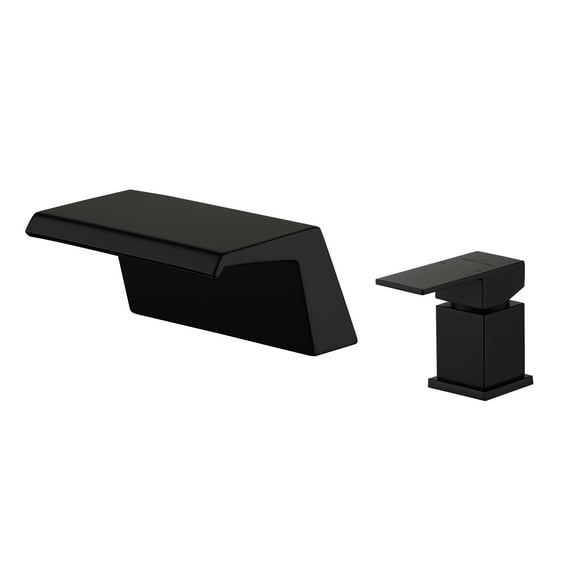 8 in. Bathroom Faucet Widespread Single Handle with cUPC Hose in Matte Black