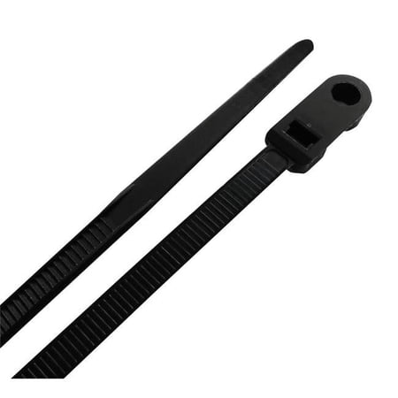 8 in. Cable Tie, Black - Pack of 100