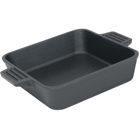 8-in Cast Iron Square Cake Pan Ideal For Baking Cornbread, Biscuits, Cobbler, and Deep Dish Pizza