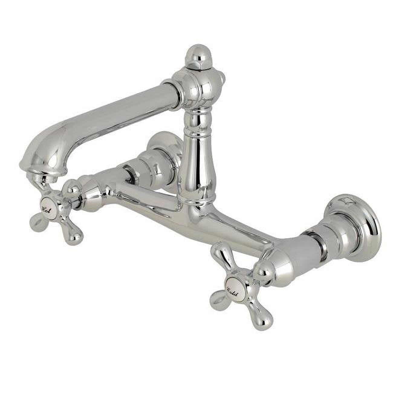 Traditional Elegance Polished Chrome Wall Mount Bathroom Faucet