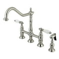 thumbnail image 1 of 8 in. Centerset Kitchen Faucet with Brass Sprayer, Satin Nickel, 1 of 1