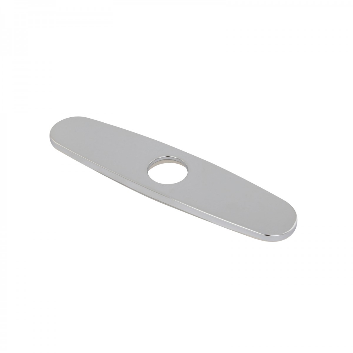 Renovators Supply Manufacturing 8-Inch Chrome Plated Brass Faucet Cover Plate – Single Hole Bathroom Sink Escutcheon for Widespread Faucet Installation by Renovators Supply Manufacturing