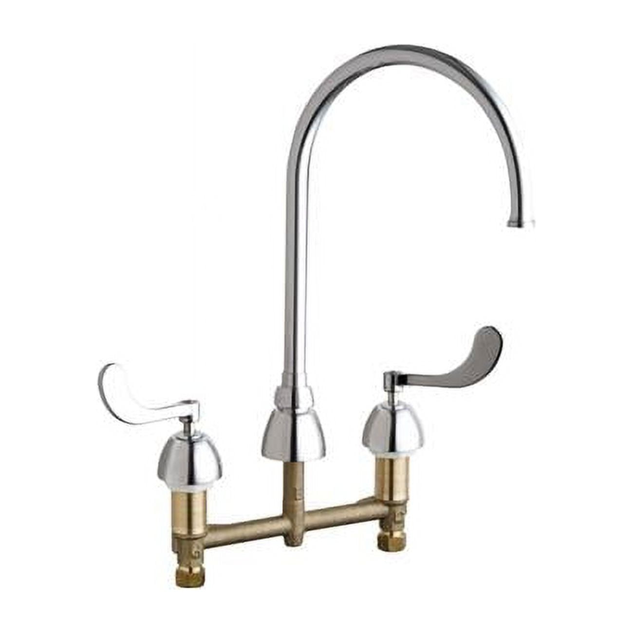 8 in. Commercial Grade High Arch Kitchen Faucet with Wrist Blade Handle ...