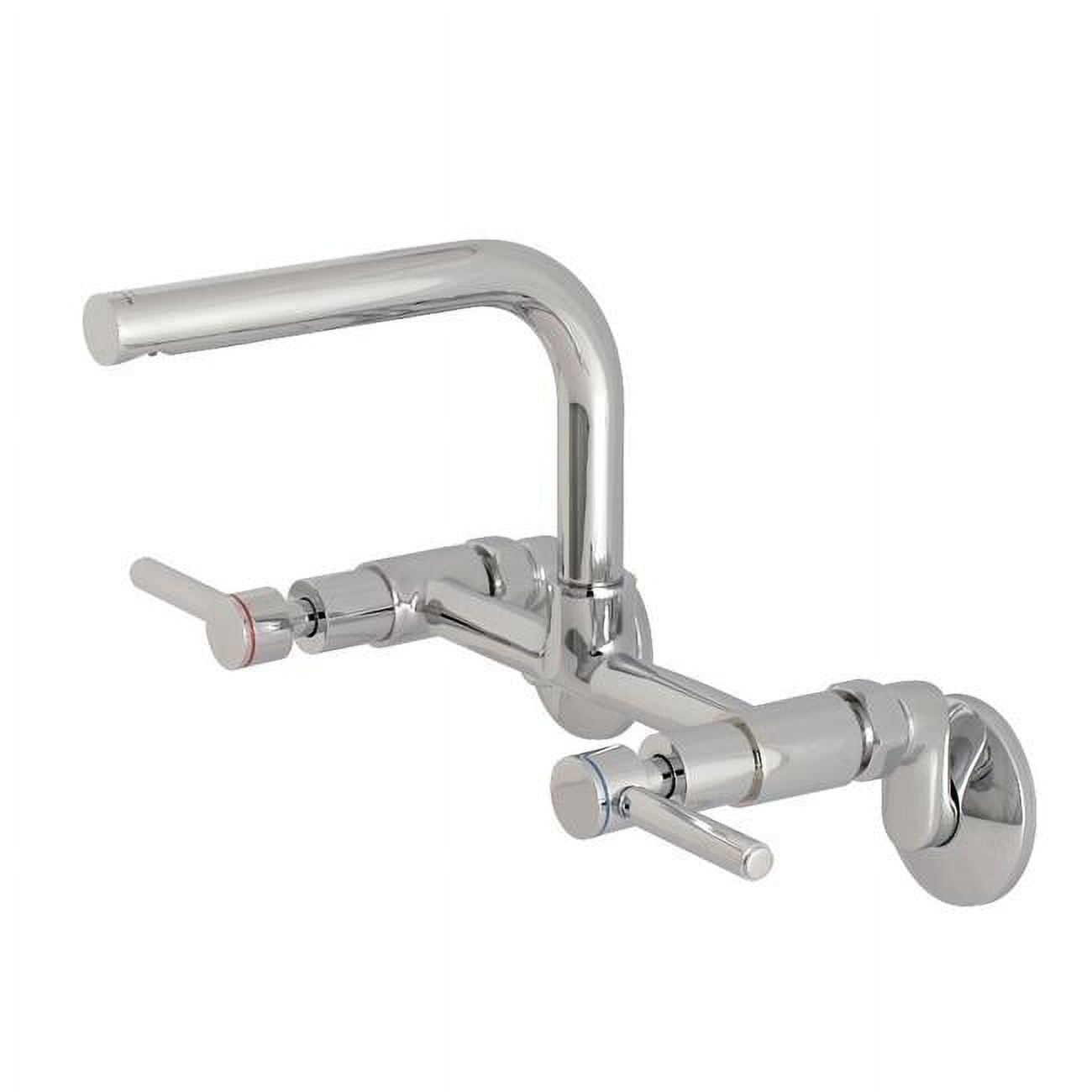 Concord Polished Chrome Dual-Lever Bridge Kitchen Faucet