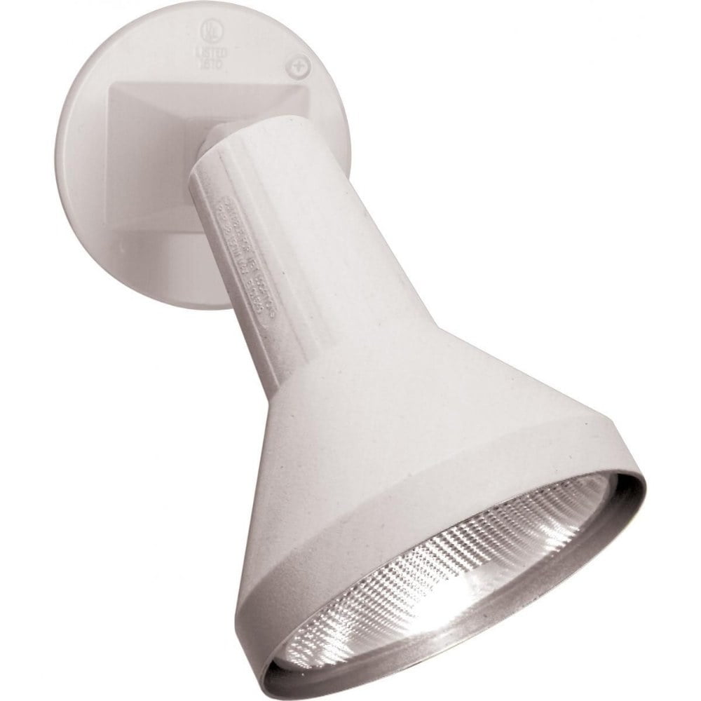 Adjustable Swivel 8" White Metal Outdoor Security Flood Light