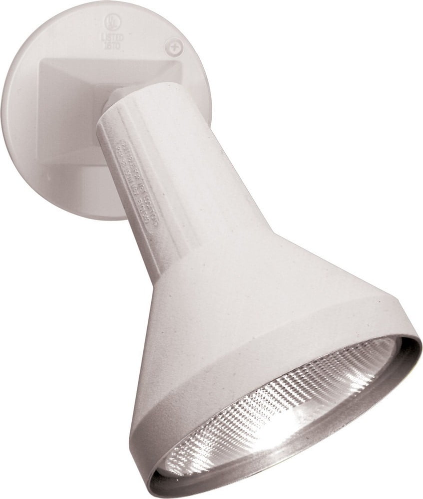 Adjustable Swivel 8" White Metal Outdoor Security Flood Light