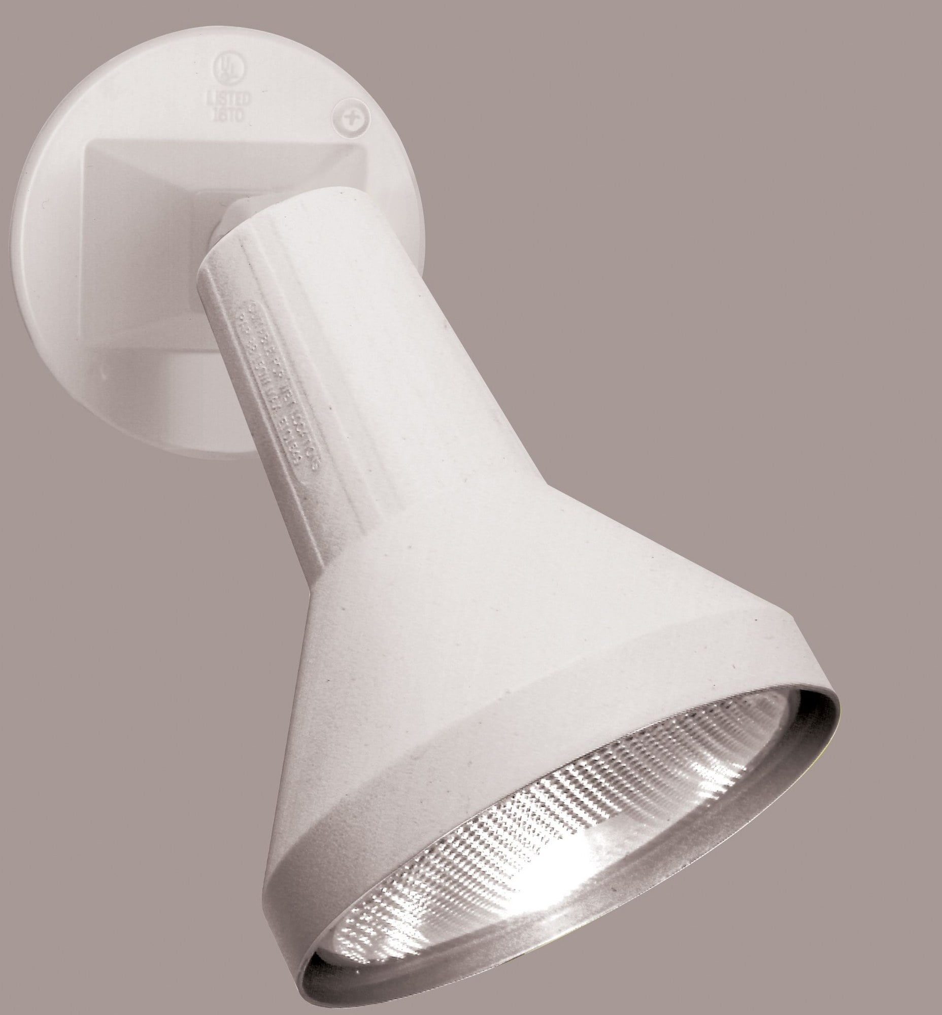 8-in Flood Light Exterior PAR38 w/ Adjustable Swivel White Finish