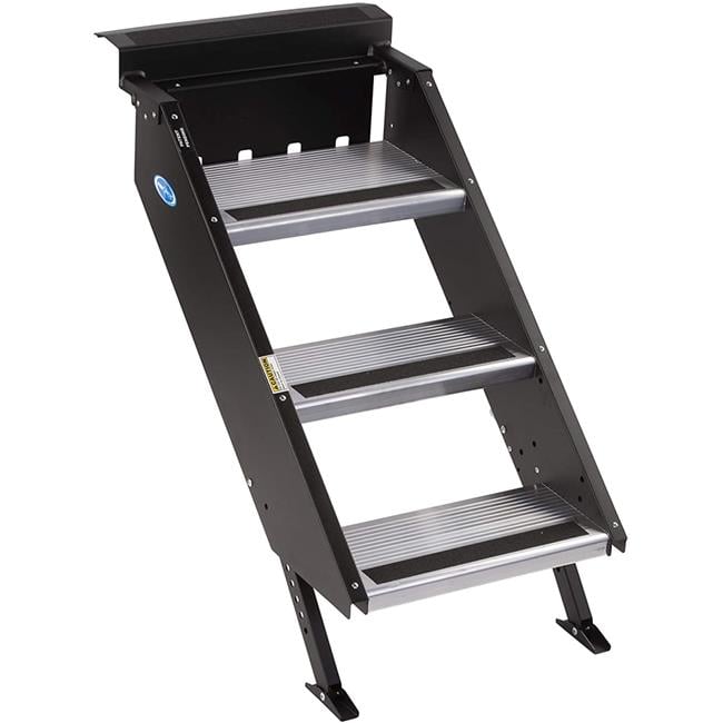8 in. Gen 2 Aluminum 3 Entry Steps, Black - Walmart.com