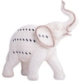 thumbnail image 1 of 8 in. Ivory Pattern Elephant Figurine, 1 of 1