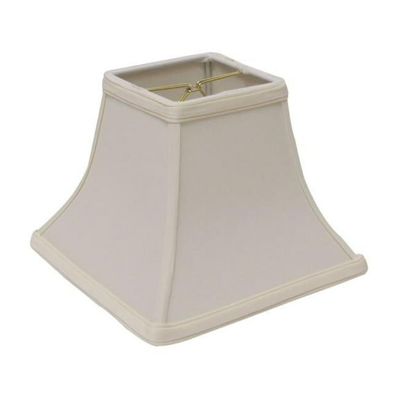 8 in. Ivory Square Bell No Slub Lampshade, Egg
