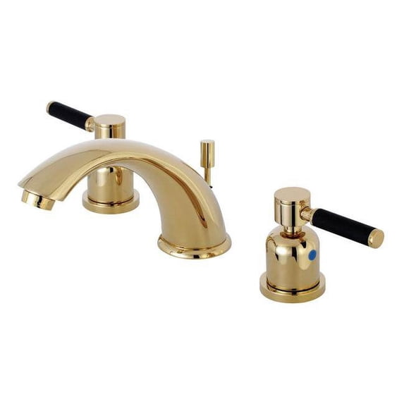 8 in. Kaiser Widespread Lavatory Faucet, Polished Brass