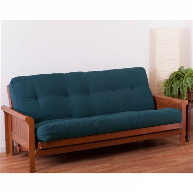 8 in. Renewal Twill Queen Size Futon Mattress, Indigo