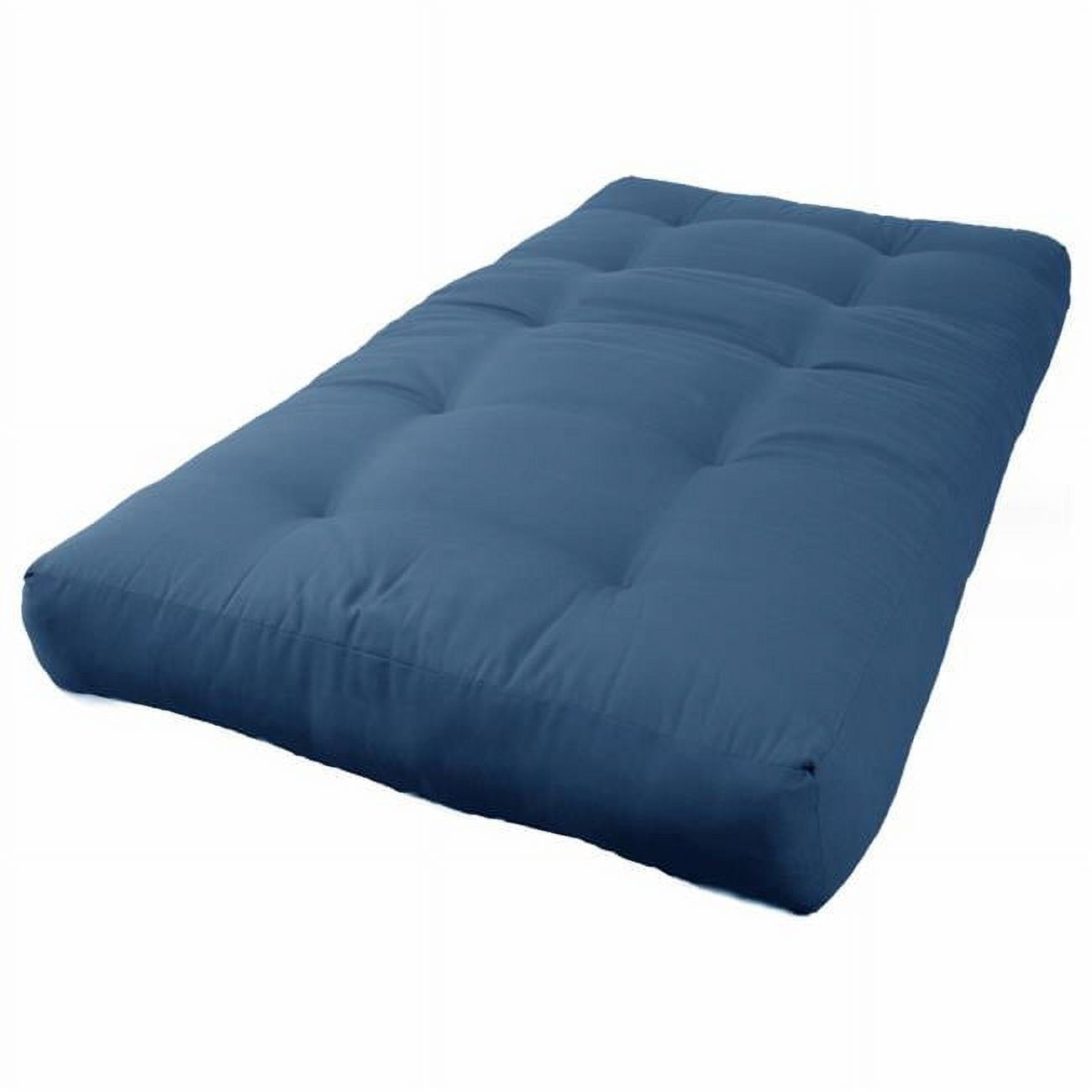 8 in. Renewal Twill Twin Size Futon Mattress, Indigo